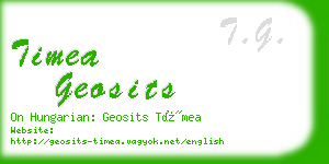 timea geosits business card